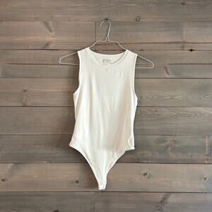 BABATON | Sleeveless Bodysuit White Size Medium